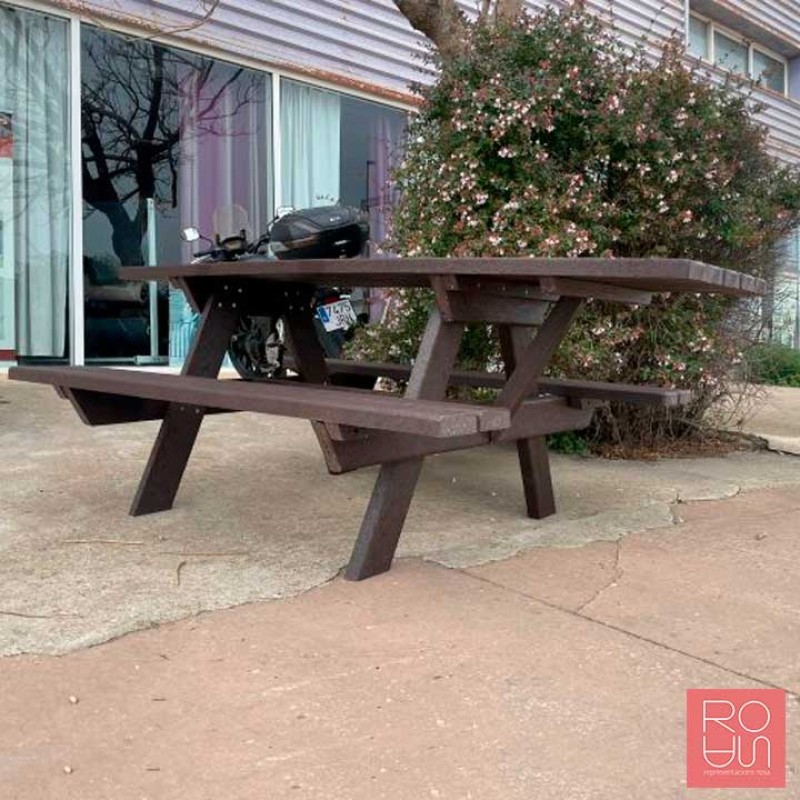 Taula de pícnic en plàstic reciclat Turqueta